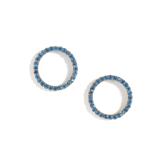 J. Crew Pavé Circle Earrings - Picture 1 of 4